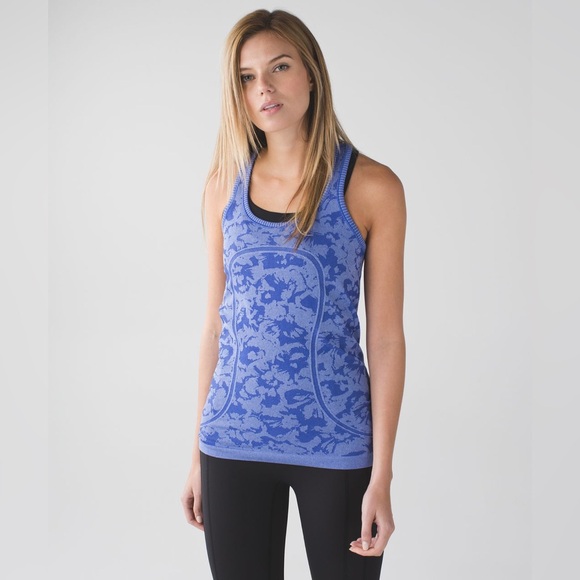 LULULEMON Swiftly Tech Racerback in Heathered Sapphire Blue - Picture 1 of 3